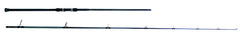 Tsunami Trophy II 8ft spinning surf rod in smoke finish, offering power and sensitivity for surf casting.