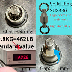Brass body with stainless welded rings on the swivel
