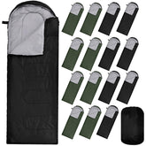 Tudomro sleeping bag envelope-design showcases adjustable neck tie for warmth control.