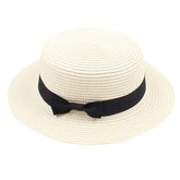 tuduoms women's straw boater hat wide brim sun protection