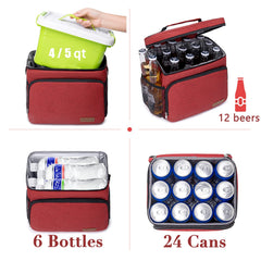 TuErCao cooler bag open compartment reveals large main storage.