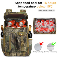 TUGUAN cooler backpack insulated lining emphasizing temperature retention