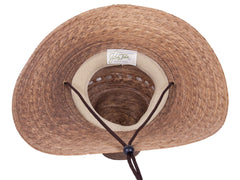 Tula Gardener Lattice Hat Tan - Small/Medium, side view highlighting the wide brim