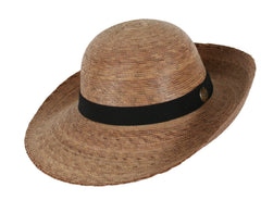 Tula Women's Chloe Medium wide-brim hat in natural palm fiber with UPF 50+ sun protection