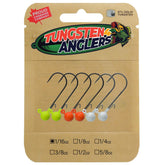 Tungsten 4 Anglers crappie ball jig head 1/16 oz with #2 hooks
