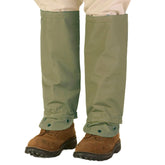 TurtleSkin Husky SnakeArmor gaiters Sage, side view protecting shins from snake encounters.