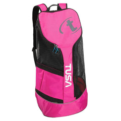 TUSA BA-0103 mesh backpack hot pink front view showing bold color and shape for daily use.
