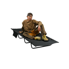 Tuscany Pro Big Grizzly Cot front view shows rugged aluminum frame for durability.