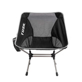 Tusk Compact Camp Chair Medium folded for easy transport