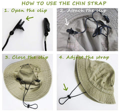Chin strap length measurement showing 25 inches