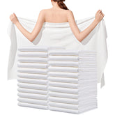 Tvvcalk disposable bath towel 25-pack folded for quick access and travel readiness.