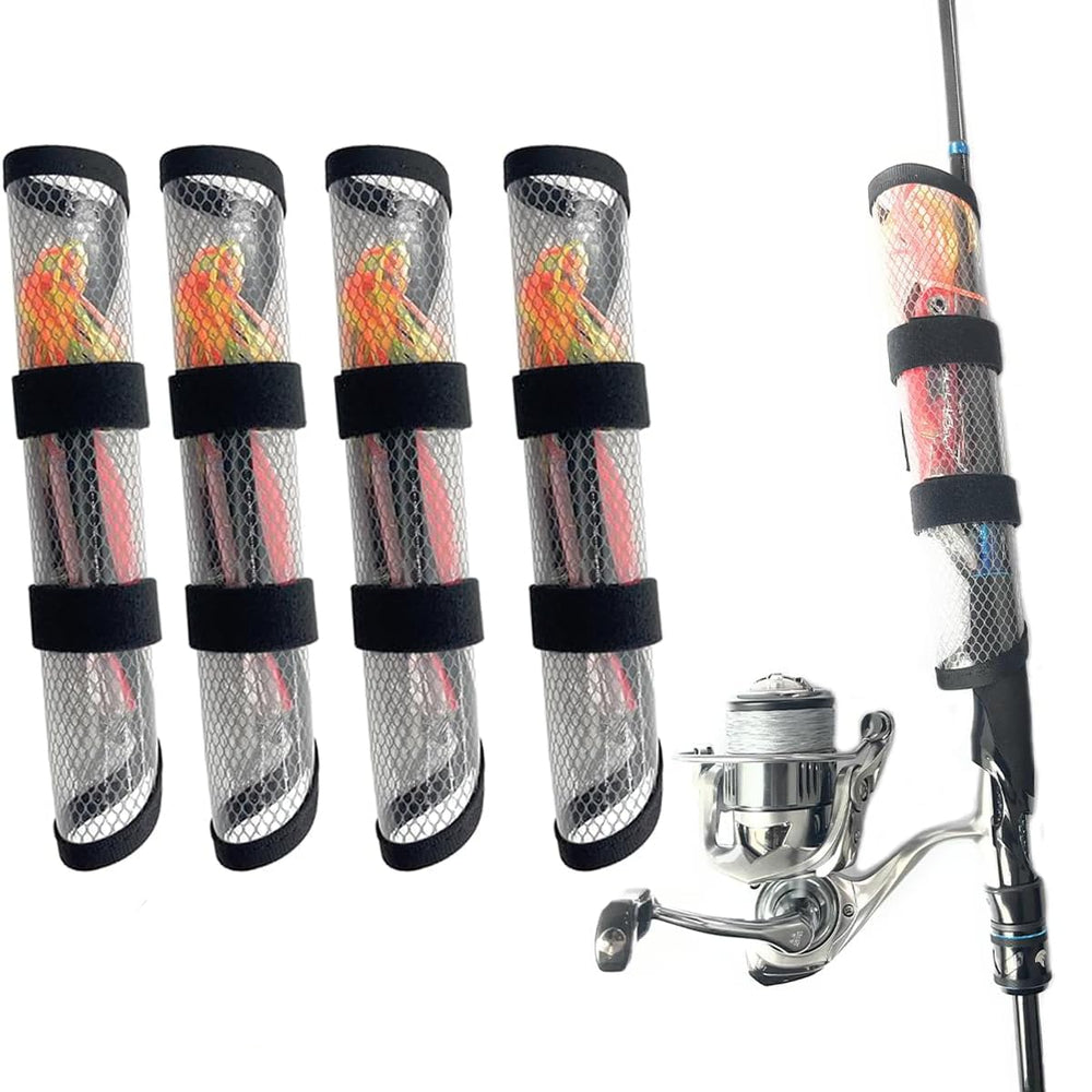 TVYTYAT 4 Pack Lure Wrap Grey - clear PVC lure covers laid flat (9x7.5 in)