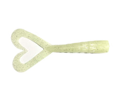 Twin Tail Grub Lures 4in glow pack attracts bass and walleye in low light.
