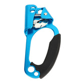 Tyenaza Hand Ascender metal body shows sturdy aluminum construction for climbers