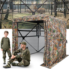 TYRSEN hunting blind 270-degree view window for clear spotting while remaining concealed.