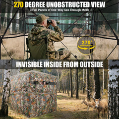 TYRSEN hunting blind silent windows for quiet, distraction-free hunting.