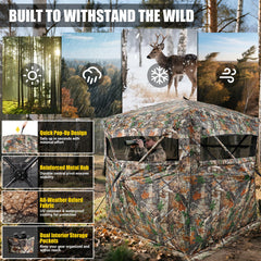 TYRSEN blind stability stakes and reinforced frame in wind