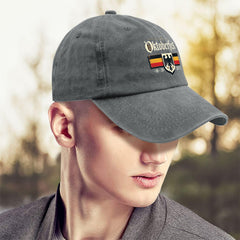 Tywonmy Oktoberfest Eagle Flag Hat close-up embroidery highlights eagle flag detail and stitching
