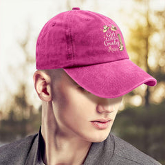 Tywonmy This Girl Loves Country Music hat, denim texture, stylish everyday wear.