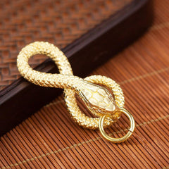 UCCKEYI brass cobra key ring highlights a stylish gold tone for organization