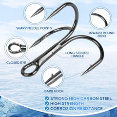 UCEC Treble Hooks Kit 110pcs - size #2