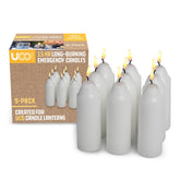 UCO 15-hour white candle inside a lantern for reliable indoor light.