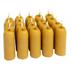 UCO beeswax candle outdoors demonstrates clean, low-smoke burn.