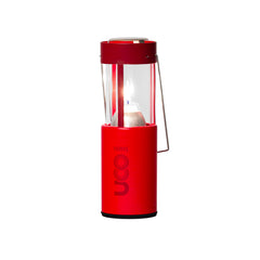 UCO Original Candle Lantern volcano collapsed for easy transport and storage in the backcountry.