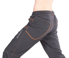 Ucraft Xlite knickers graphite fabric closeup reveals breathable, durable stretch.