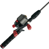 Ugly Stik Ugly Tuff 8+ spincast reel close-up, durable gear for kids