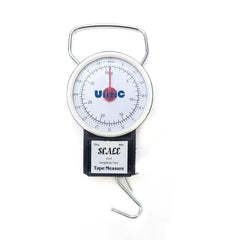 UiiziC WH35 fishing scale – front view with hook and tape measure