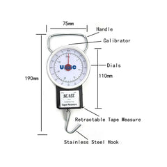 Analog display close-up showing 35 kg / 80 lb capacity