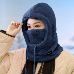 Uillui knit balaclava fleece lining close-up shows soft warmth.
