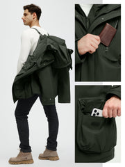 UIQUR windproof jacket with front pockets for secure daily essentials.