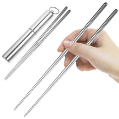 UKCOCO stainless steel travel chopsticks foldable for convenient outdoor dining