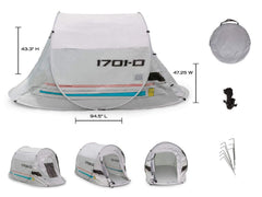 Ukonic Star Trek Justman tent pop-up setup for quick outdoor shelter.