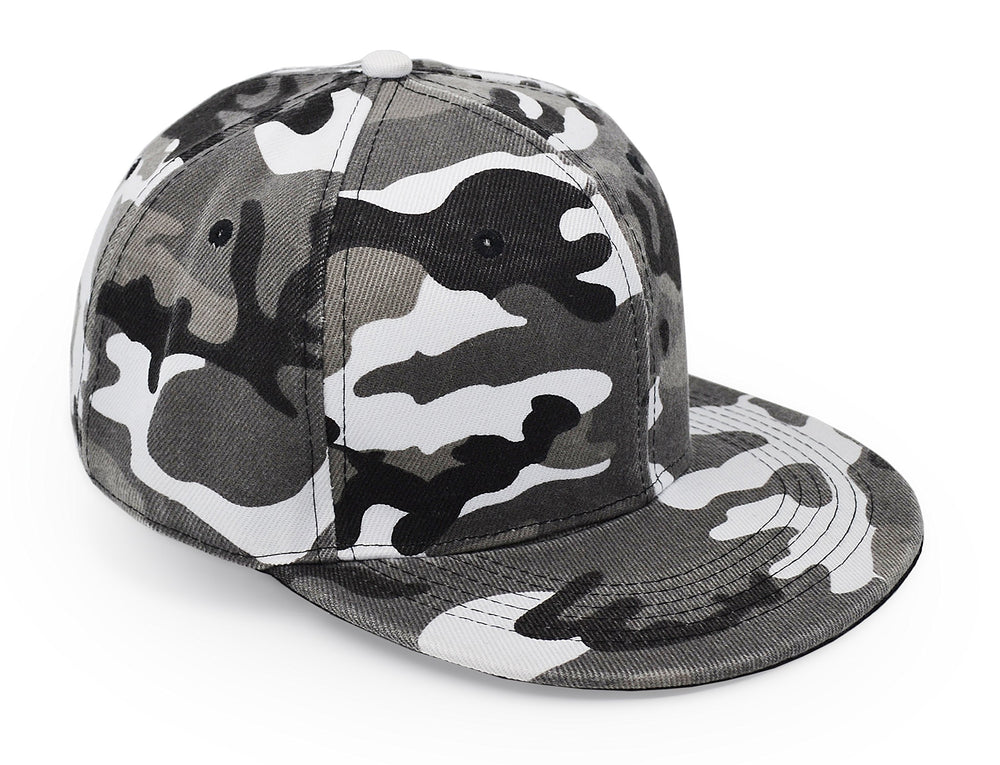 UltraKey flat brim cap in army camo grey, ideal for outdoor adventures.