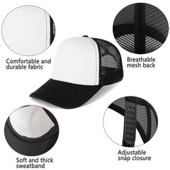 Ultrafun 12Pack Green Trucker Hat sublimation panel ready for custom designs.