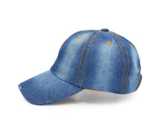 UltraKey denim cap brim measures 7 cm for shade and sun protection.