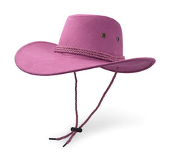 UltraKey pink cowboy hat front view showing sun protection and Western style.