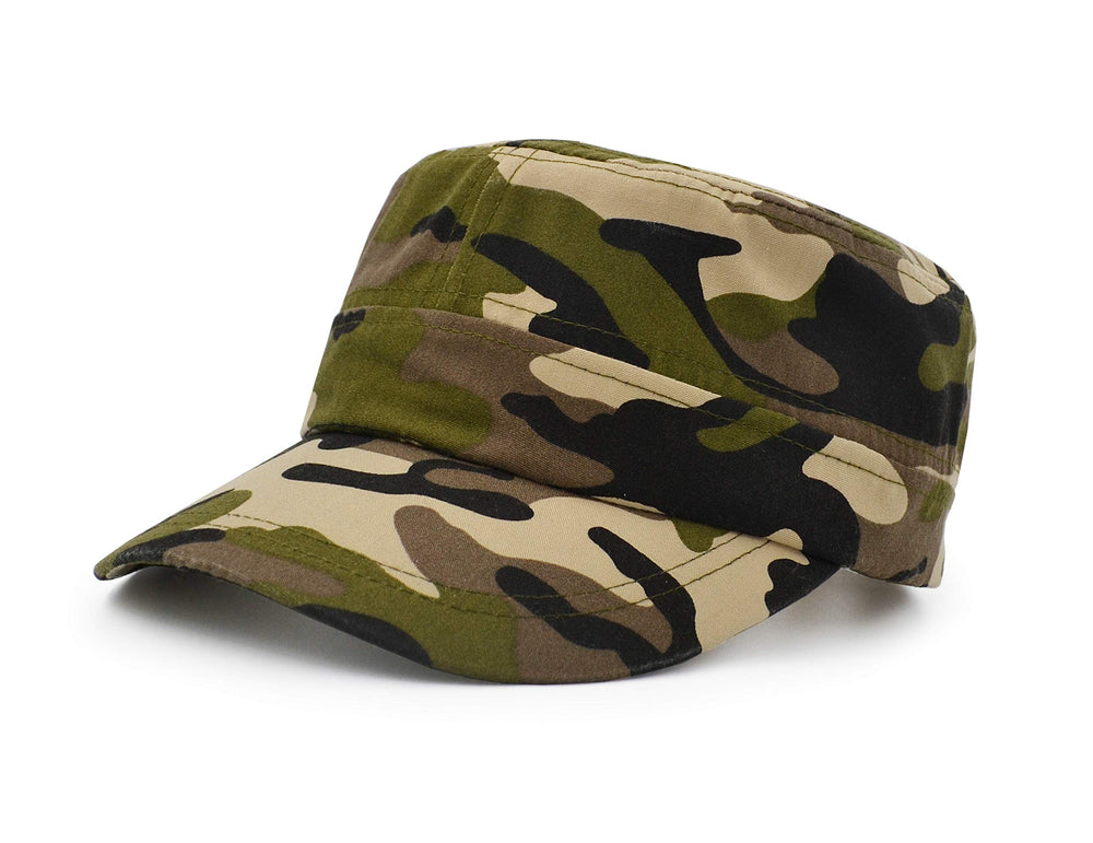 UltraKey flat-top cap in brown cotton twill for all-day comfort.