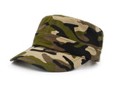 UltraKey flat-top cap in brown cotton twill for all-day comfort.