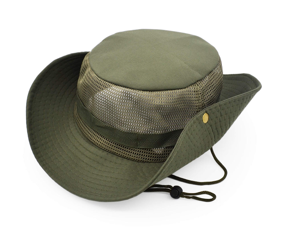 UltraKey Outdoor Sun Protect Hat Army Style with mesh vents for all-day cooling.
