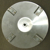 Ultramatic Feeders cupped scatter plate, 1/4 bore fits motors for precise feed distribution.