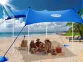 UMARDOO family beach tent setup shows spacious shade for a day at the shore.