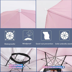 Close-up of fabric and ribs of umbrella hat