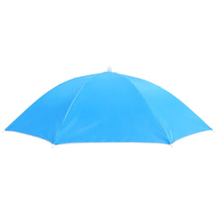 Umbrella Hat in light blue with waterproof canopy