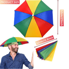 Open watermelon umbrella hat showing 21 inch diameter