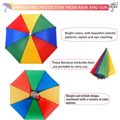 Child wearing watermelon umbrella hat outdoors