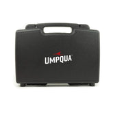 Umpqua Baby Black boat box front view shows large fly storage